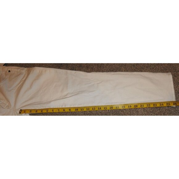 NWT Genetic Womens Jeans 30 White Pockets Matchstick Crop Skinny Straight Denim - Picture 14 of 16